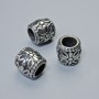 Bead-insert findings, diameter 9.5×9 mm, hole diameter 5.3 mm, silver-colored metal, 1 piece