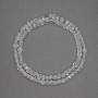 Beads of natural topaz, small faceted cube beads, diameter 4 mm, length 39 cm