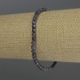 Sapphire Faceted Cube Bracelet, 4 mm Diameter, 18 cm Length, Stretch
