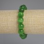 Cat's Eye Bracelet with Smooth Beads, 9.5 mm Diameter, 18 cm Length, Elastic