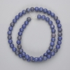 Sponge Coral Beads, Smooth Round Balls, 6mm Diameter, About 39 cm Long, On Fishing Line