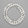 Cacholong Beads, Faceted Cube 7x7 mm, 39 cm Strand