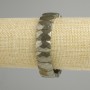 Pyrite bracelet with faceted rectangular links 14×10 mm, length 18 cm ±, stretch