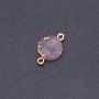 Lilac "Druse" Acrylic "Gold", diameter 14mm, thickness 3mm