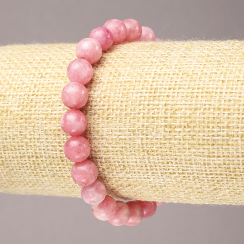 Elastic Tourmaline Bracelet (Synthetic) Smooth Beads, 8 mm Diameter+